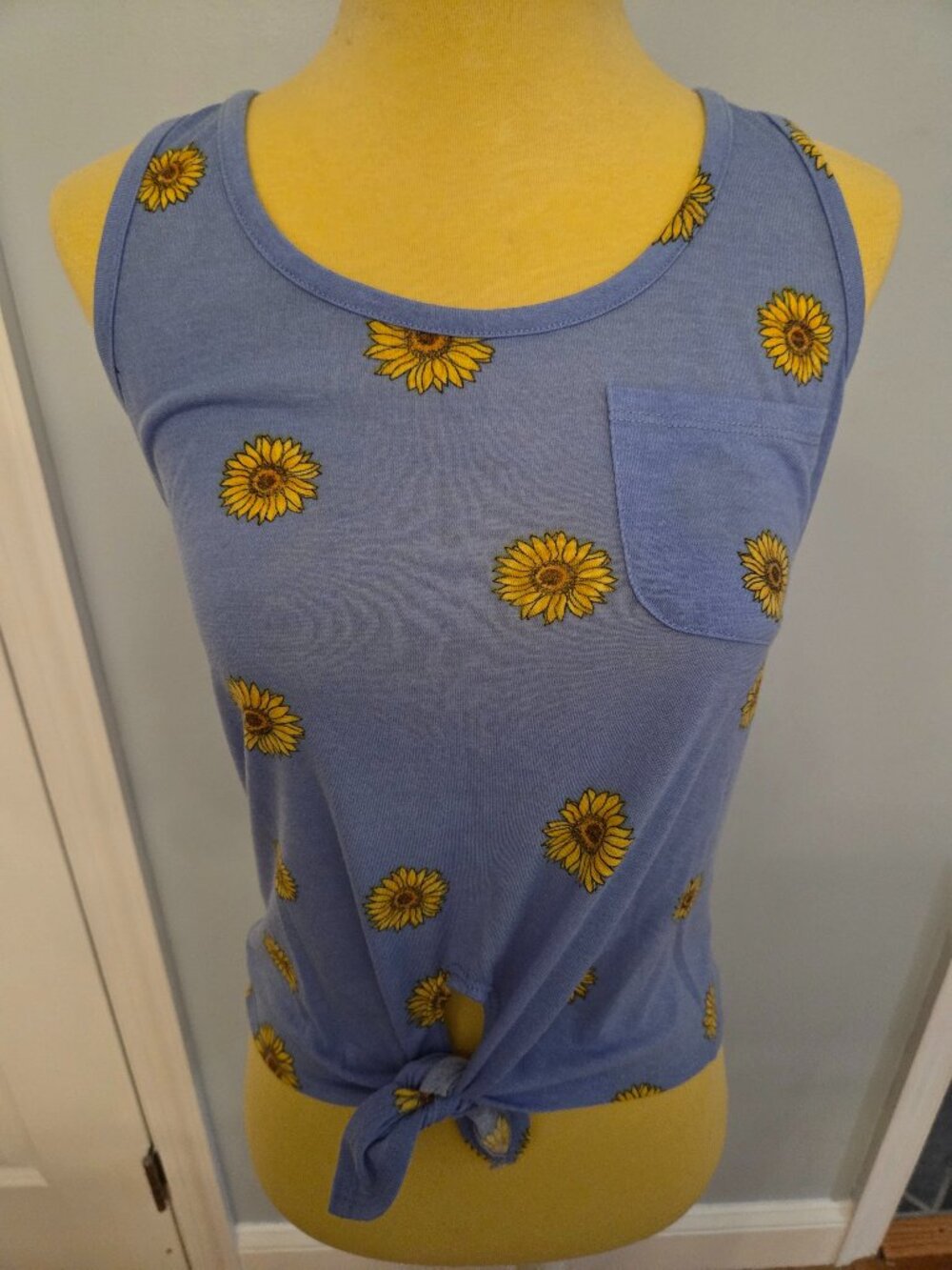 Rebellious One Tie Front Tank Top